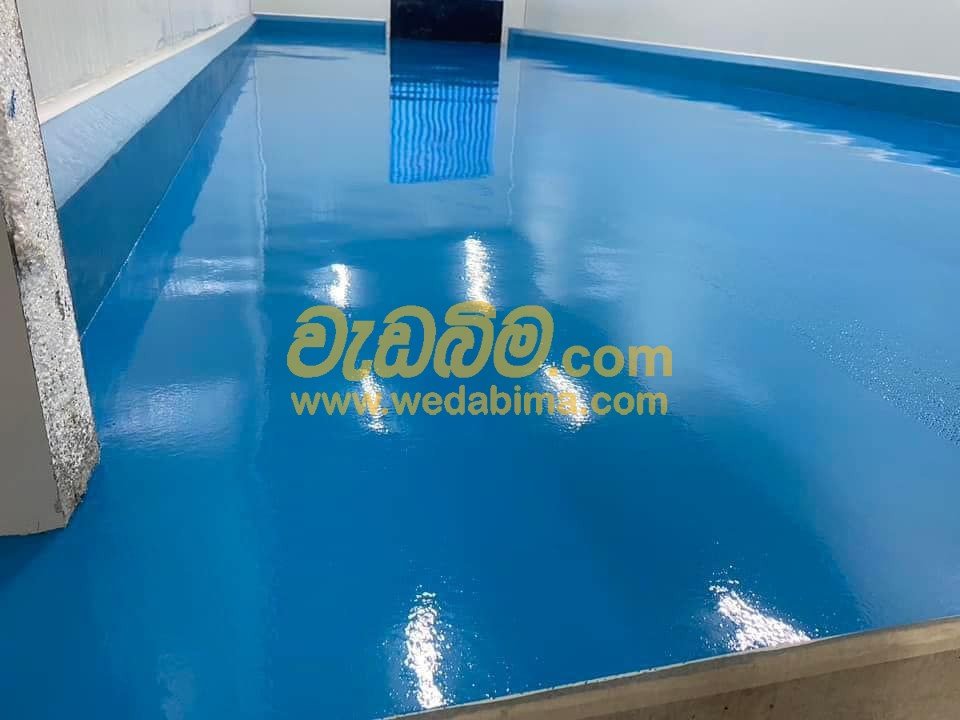 Epoxy indoor flooring installation in homagama