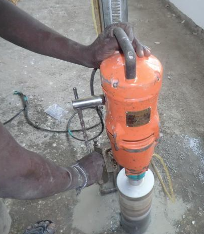 concrete core drilling team in galle