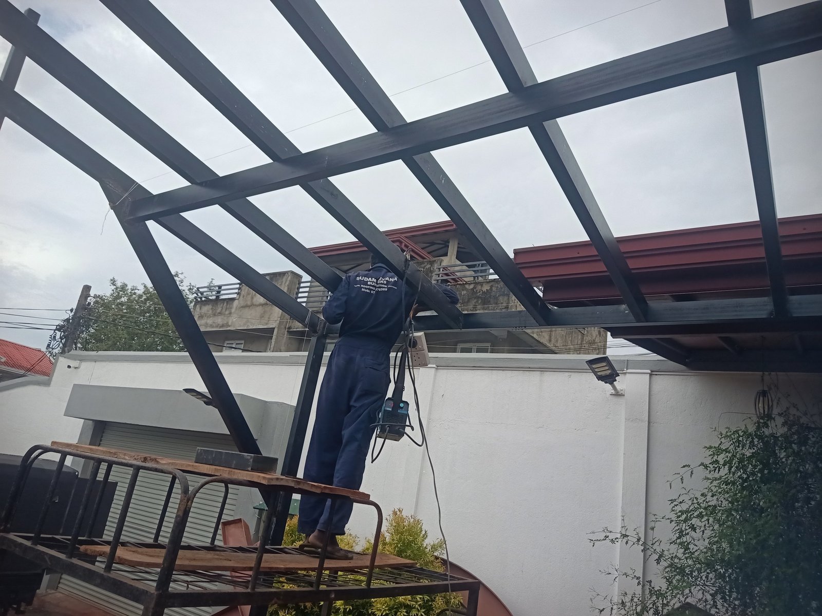 Swimming Pool Roofing installation in Boralesgamuwa