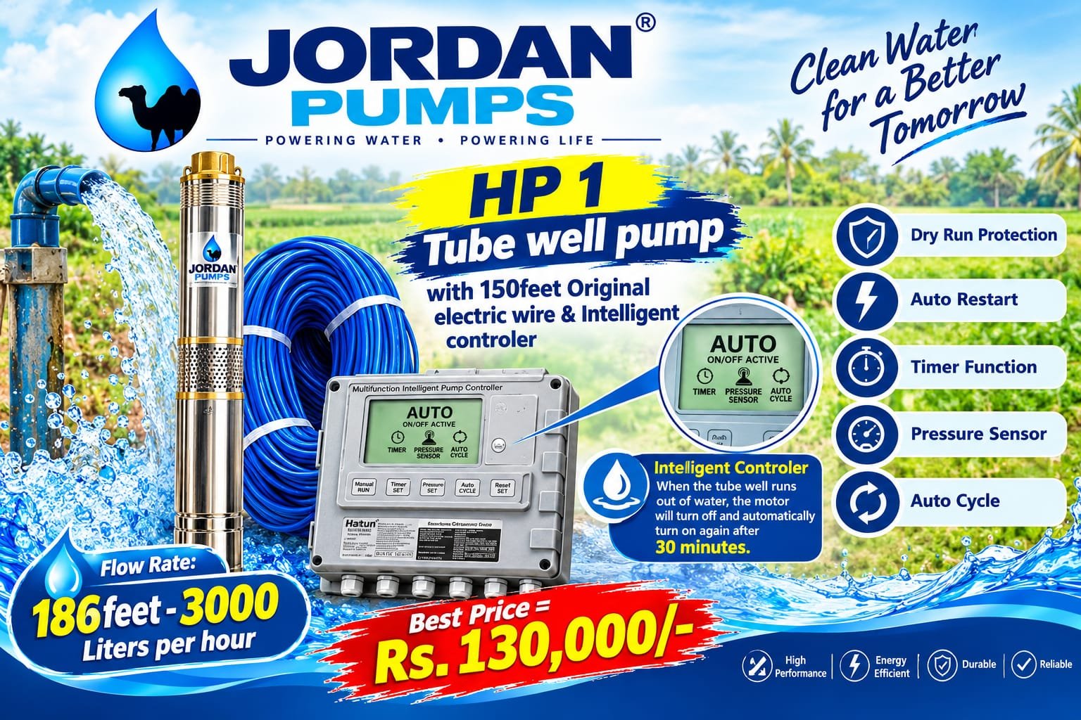 3 Inch Hp 1 Tube well pump price in ja ela