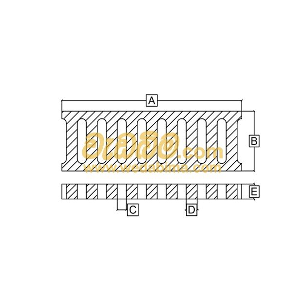 200mm x 600mm x 30mm Thick Cast-iron Grating